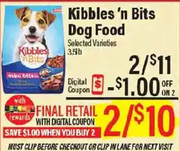 Market Basket Kibbles 'n Bits Dog Food offer