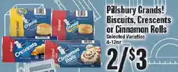 Market Basket Pillsbury Grands! Biscuits, Crescents or Cinnamon Rolls offer