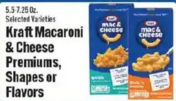 Market Basket Kraft macaroni & cheese premiums, shapes or Flavors offer