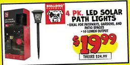 Ollie's 4 PK. LED SOLAR PATH LIGHTS offer