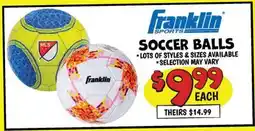 Ollie's FRANKLIN SPORTS SOCCER BALLS offer