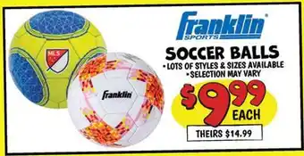 Ollie's FRANKLIN SPORTS SOCCER BALLS offer