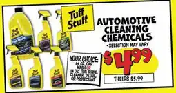Ollie's Tuff Stuff AUTOMOTIVE CLEANING CHEMICALS offer