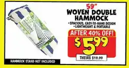 Ollie's 59 WOVEN DOUBLE HAMMOCK offer