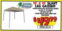 Ollie's Sarasota Breeze 10' X 10' SLANT LEG GAZEBO offer