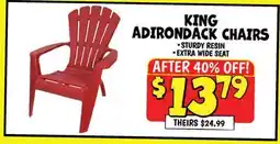 Ollie's KING ADIRONDACK CHAIRS offer