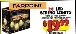 Ollie's FARPOINT 24' LED STRING LIGHTS offer