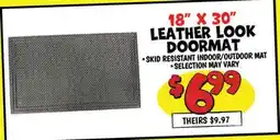 Ollie's 18 x 30 LEATHER LOOK DOORMAT offer