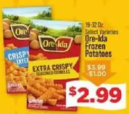 IGA Ore-ida frozen potatoes offer