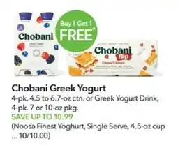 Publix Chobani Greek Yogurt offer