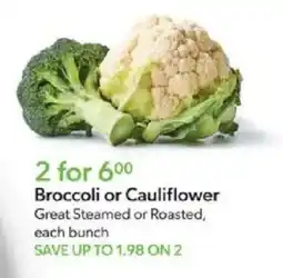 Publix Broccoli or Cauliflower offer