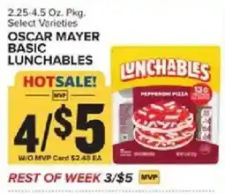 Food Lion Oscar Mayer basic lunchables offer