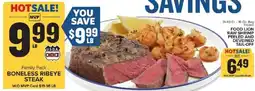 Food Lion Mvp boneless ribeye steak offer