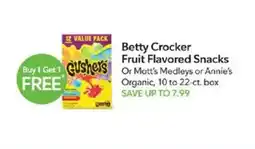 Publix Betty Crocker Fruit Flavored Snacks offer