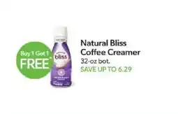 Publix Natural Bliss Coffee Creamer offer