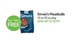 Publix Simek's Meatballs offer