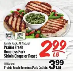IGA Prairie Fresh Boneless Pork Sirloin Chops or Roast offer