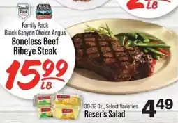 IGA Black Canyon Choice Angus Boneless Beef Ribeye Steak offer