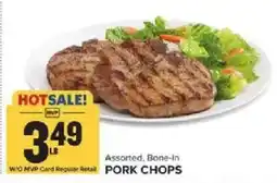 Food Lion MVP assorted, bone-in pork chops offer