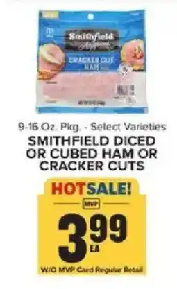 Food Lion Smithfield diced or cubed ham or cracker cuts offer