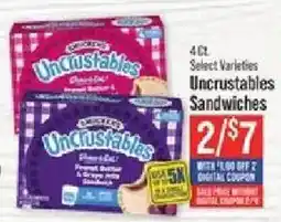 IGA Uncrustables Sandwiches offer