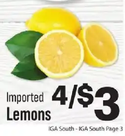 IGA Imported Lemons offer