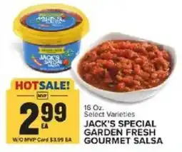 Food Lion Jack's special garden fresh gourmet salsa offer