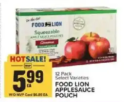 Food Lion Food Lion applesauce pouch offer