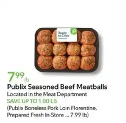 Publix Publix Seasoned Beef Meatballs offer