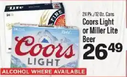 IGA Coors Light or Miller Lite Beer offer