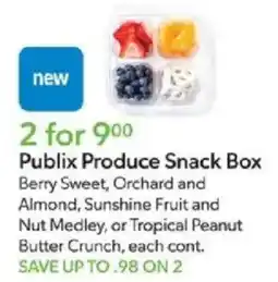 Publix Publix Produce Snack Box offer