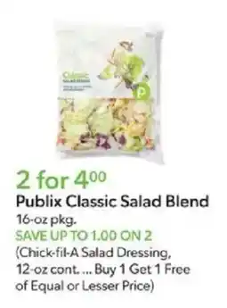Publix Publix Classic Salad Blend offer