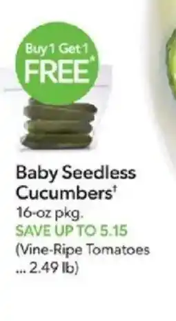 Publix Baby Seedless Cucumbers offer