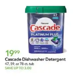 Publix Cascade Dishwasher Detergent offer
