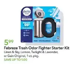 Publix Febreze Trash Odor Fighter Starter Kit offer