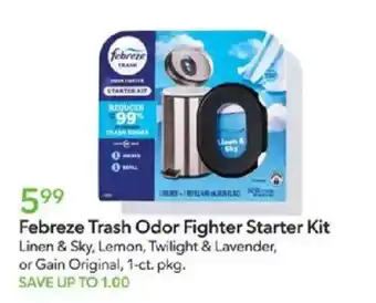 Publix Febreze Trash Odor Fighter Starter Kit offer