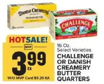 Food Lion Challenge or Danish Creamery butter quarters offer