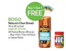 Publix Nature's Own Bread offer