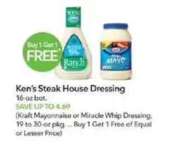 Publix Ken's Steak House Dressing offer