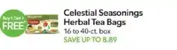 Publix Celestial Seasonings Herbal Tea Bags offer