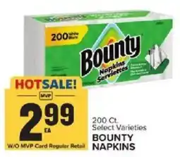 Food Lion Bounty napkins offer