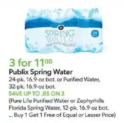 Publix Publix Spring Water offer