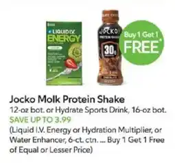 Publix Jocko Molk Protein Shake offer