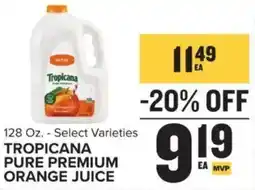 Food Lion Tropicana pure premium orange juice offer