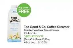 Publix Too Good & Co. Coffee Creamer offer