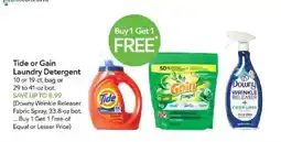 Publix Tide or Gain Laundry Detergent offer