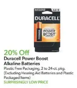 Publix Duracell Power Boost Alkaline Batteries offer