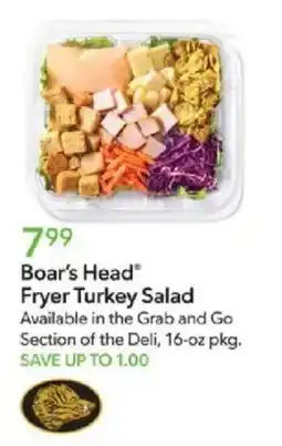 Publix Boar's Head Fryer Turkey Salad offer