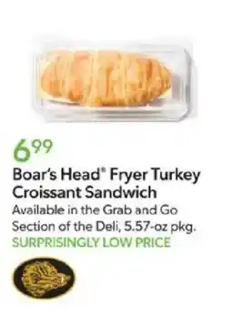 Publix Boar's Head Fryer Turkey Croissant Sandwich offer