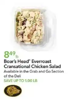 Publix Boar's Head Everroast Cransational Chicken Salad offer